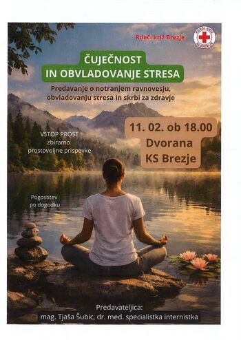 PREDAVANJE ČUJEČNOST IN OBVLADOVANJE STRESA