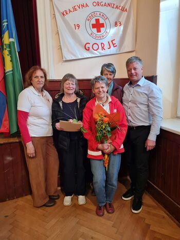 Priznanja prostovoljkam Krajevne organizacije Rdečega križa Gorje