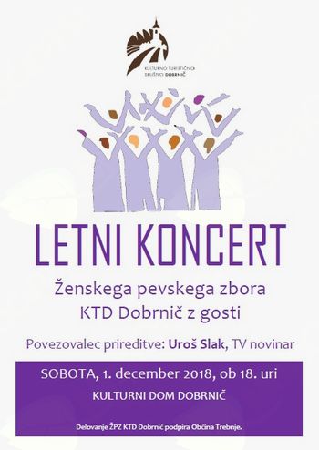 LETNI KONCERT ŽENSKEGA PEVSKEGA ZBORA KTD DOBRNIČ