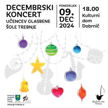 DECEMBRSKI KONCERT UČENCEV GLASBENE ŠOLE TREBNJE