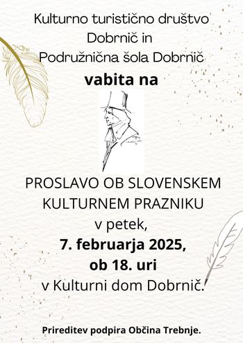 Praznovanje Prešernovega dne - Slovenskega kulturnega praznika