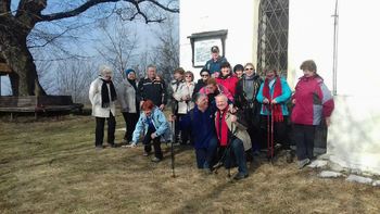 Pohod članov Društva upokojencev Vojnik na sv. Tomažu nad Vojnikom