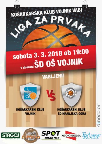 Liga za prvaka med KK Vojnik in KK ŠD Krajnska Gora