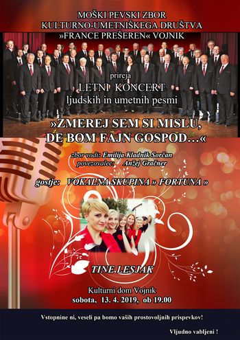 KUD France Prešeren Vojnik vabi na Letni koncert Moškega pevskega zbora in reprizo igre "Oblast, Analfabet"