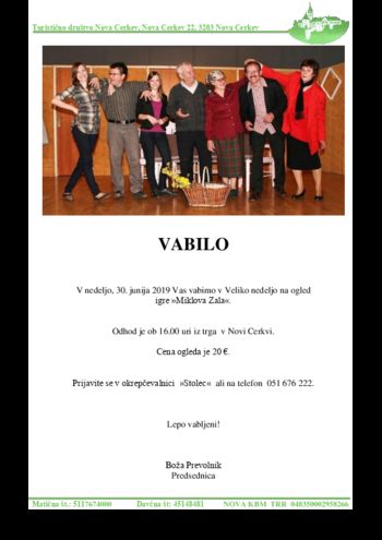 Povabilo TD Nova Cerkev Povabilo TD Nova Cerkev