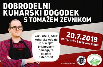 Povabilo na dobrodelni kuharski dogodek s Tomažem Zevnikom