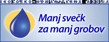 Zastavica namesto svečk Zastavica namesto svečk