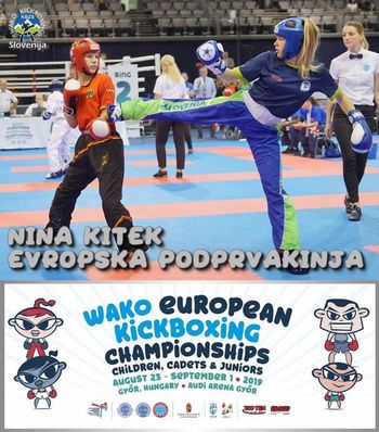 Nina Kitek – evropska podprvakinja v kikboksingu