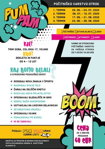 Še vedno aktualno: PUM PAM počitnice Še vedno aktualno: PUM PAM počitnice