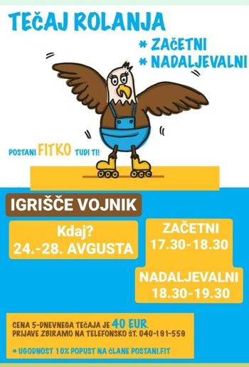 Vabljeni na tečaj rolanja in poletno varstvo otrok Vabljeni na tečaj rolanja in poletno varstvo otrok