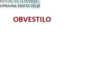 Obvestilo in poziv za prevzem projektne dokumentacije