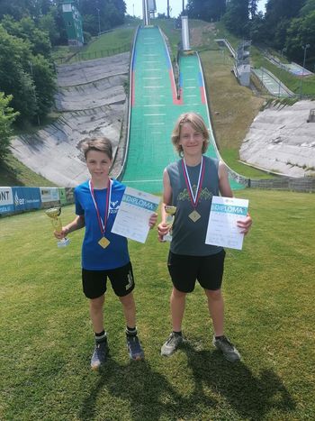 Poletni utrinki mladih skakalcev