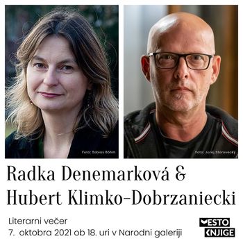 Vabilo na literarni dogodek s češko pisateljico Radko Denemarkovo