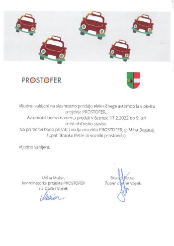 Prostofer tudi za občane Vojnika Prostofer tudi za občane Vojnika