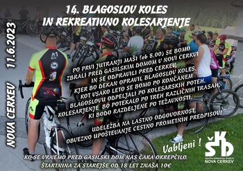 BLAGOSLOV KOLES IN KOLESARJENJE
