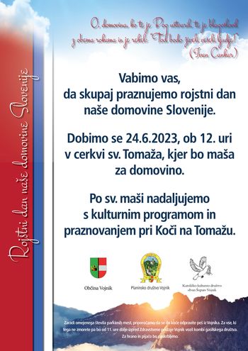 ROJSTNI DAN NAŠE DOMOVINE SLOVENIJE