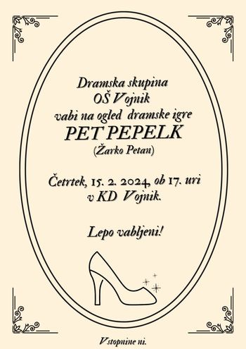 DRAMSKE IGRA PET PEPELK