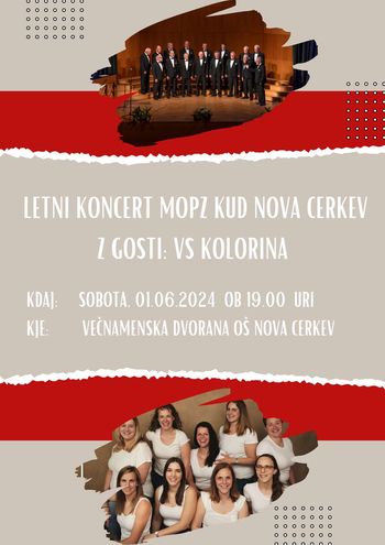 LETNI KONCERT MOPZ KUD NOVA CERKEV Z GOSTI:VS KOLORINA