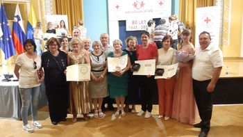 Prejemniki priznanj iz KORK Nova Cerkev ob 80-letnici OZRK Celje