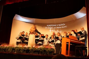 »TA NAŠ SVET JE PESMI VREDEN« Letni koncert Mešanega komornega pevskega zbora DU Vojnik