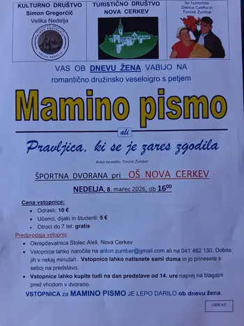 PREDSTAVA MAMINO PISMO