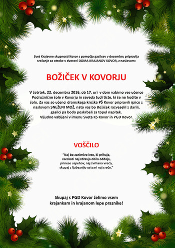 Dogodki v veselem decembru za najmljaše in najstarejše krajane