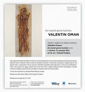 Vabljeni na odprtje razstave Valentina Omana