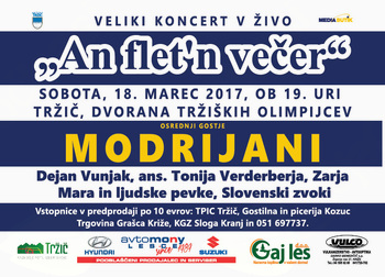 AN FLET'N VEČER BO V TRŽIČU AN FLET'N VEČER BO V TRŽIČU