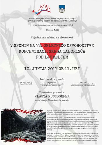 Slovesnost v spomin na 72. obletnico osvoboditve koncentracijskega taborišča pod Ljubeljem