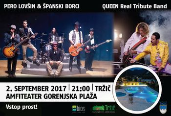 Lovšin in Queen na Gorenjski plaži