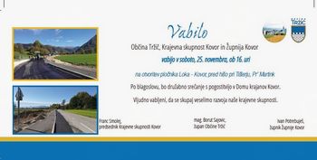 Odprtje pločnika Loka - Kovor