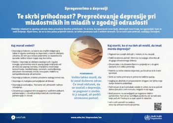 10. oktober je Svetovni dan duševnega zdravja