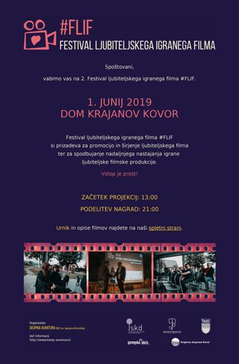 2. Festival ljubiteljskega igranega filma #FLIF.