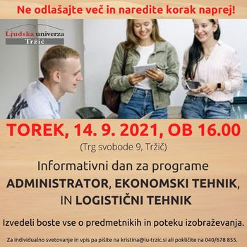 Informativni dan za vpis v srednješolsko izobraževanje