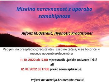 Miselna naravnanost z uporabo samohipnoze