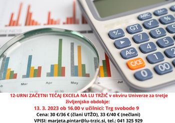 Začetni tečaj EXCELA (12 urni)