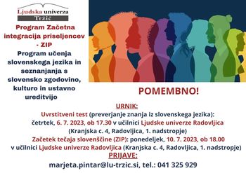 Začetna integracija priseljencev (ZIP)