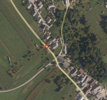 Polovična zapora ceste skozi Koritno