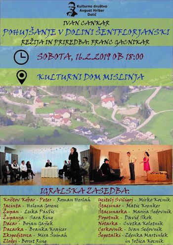 Gledališka predstava "Pohujšanje v dolini Šentflorjanski" Gledališka predstava "Pohujšanje v dolini Šentflorjanski"