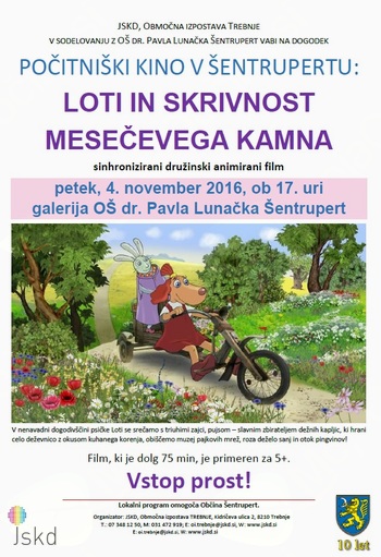Počitniški kino v Šentrupertu: LOTI IN SKRIVNOST MESEČEVEGA KAMNA