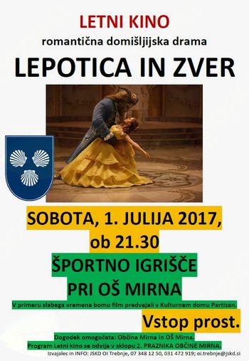 Letni kino na Mirni: Lepotica in Zver