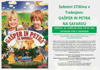 Sobotni STIKino v Trebnjem: Gašper in Petra: Na safariju