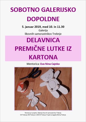 Sobotno galerijsko dopoldne - Premične lutke iz kartona
