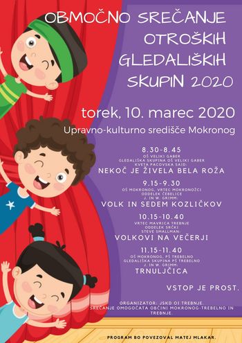 ODPOVEDANO - Območno srečanje otroških gledaliških skupin 2020