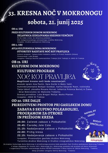 33. Kresna noč v Mokronogu vabi
