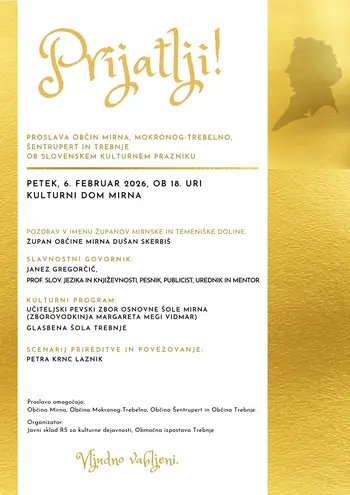 Prijatlji! Proslava občin Mirna, Mokronog - Trebelno, Šentrupert in Trebnje 