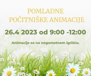 Pomladne počitniške animacije 