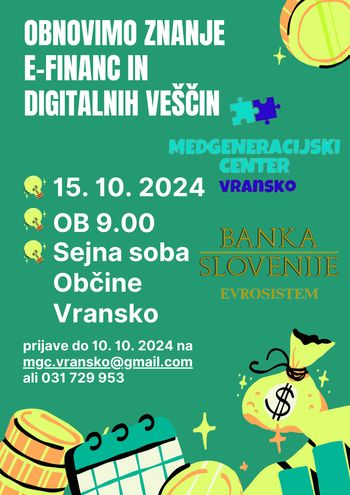 Obnovimo znanje e-financ in digitalnih veščin