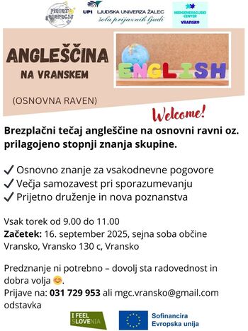 Angleščina na Vranskem (osnovna raven) Angleščina na Vranskem (osnovna raven)