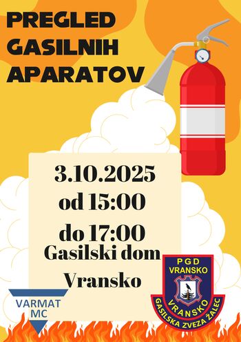 Pregled gasilnih aparatov